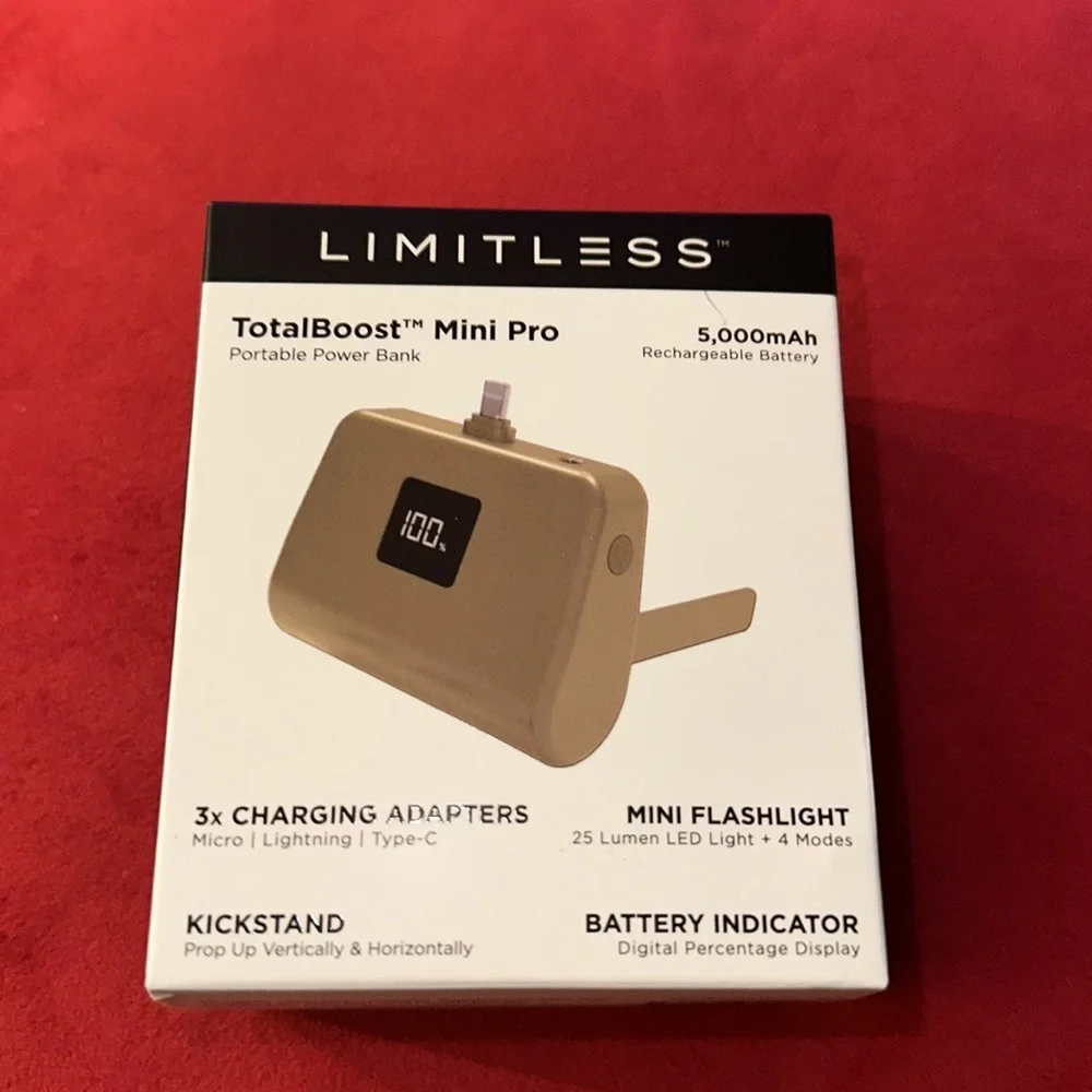 Limitless TotalBoost Mini‎ 4,000mAh Universal Power Bank
